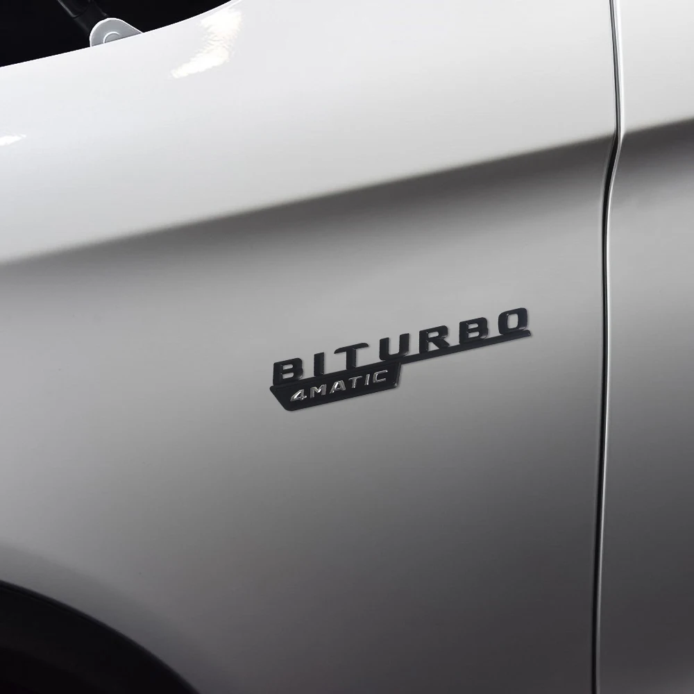 1 пара черный BITURBO 4matic Стикеры Для AMG Mercedes Benz CLA CLS W117 W212 E63 W202 W205 W176 W207 боковина крыла