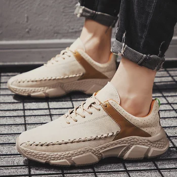 

Fashion Men Casual Shoes breathable Sneakers Men Shoes Comfort leather business walking Shoes Trainers zapatos hombre big size47