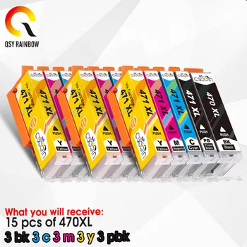 

QSYRAINBOW PGI-470 CLI-471 Refilled Ink cartridge For Canon PGI470 CLI471 470 PIXMA MG6840 MG5740 TS5040 TS6040 Printer