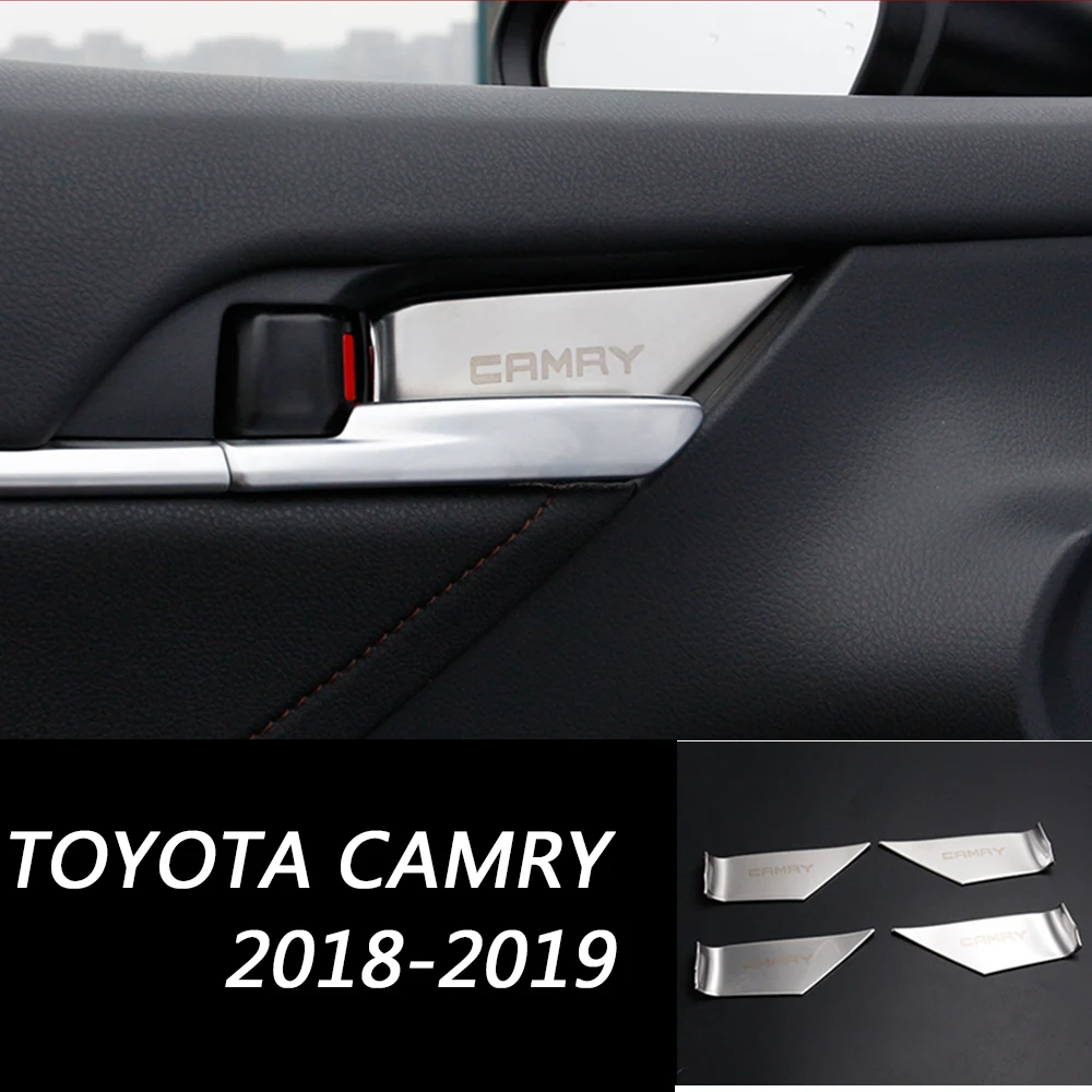 4 шт. манжеты для внутренней двери автомобиля для Toyota Camry 70 XV70 8th Авто наклейки для дверного кармана аксессуары для стайлинга автомобилей