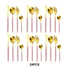 24PCS Pink Gold