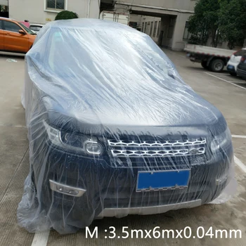 

Rainproof Exterior Protection Car Cover Universal Transparent Sun Shade Disposable Use Seamless Dustproof Waterproof Lightweight
