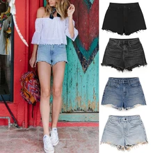 Feminino casual retro borla cintura alta rolada denim jeans shorts com bolsos dropshipping