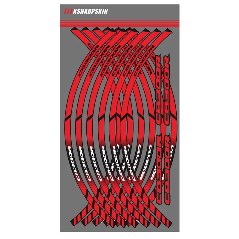 12 полосок мотоциклетная наклейка для колес светоотражающий обод полоса наружный обод аксессуар наклейка s для HONDA CB300R cb 300r - Цвет: 1