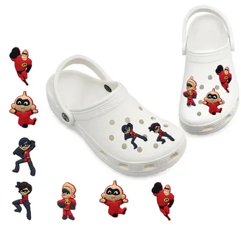 

1-5pcs The Incredibles Dash Jack Parr Jibz for Croc Charms Shoes Decoration Accessories PVC Shoe Charms Kids Gift