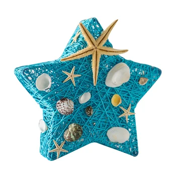 

Bedroom Rattan Led Low Voltage Button Easy Use Pentagram Shape Home Night Lamp Energy Saving Decorations High Compatibility