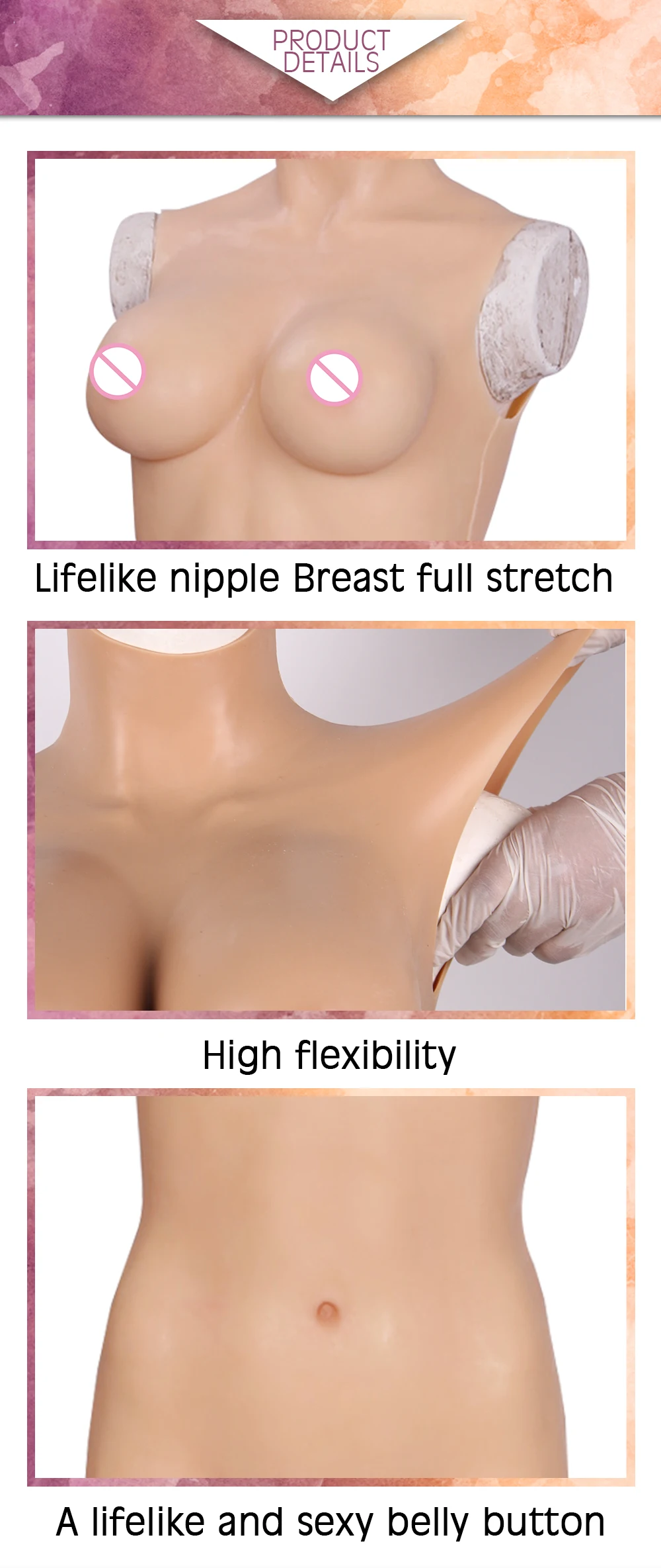 Eyung D Cup Silicone Boobs Vagina Bodysuit for Crossdresser Transvestite Breast Form Buttocks Pad Breast Plate Silicone Pussy (3)