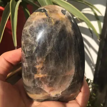 

1pc Big Size Beautiful Natural Black Moonstone Freeforms Healing natural stones and minerals for Home Decoration