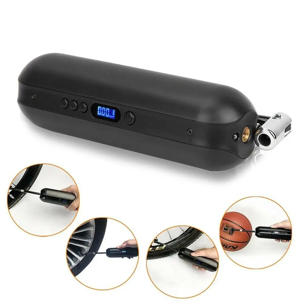 

Cordless Air Compressor Bicycle Pump Electric Tire Inflator Bike Motorcycle Car Mounted Smart Pump