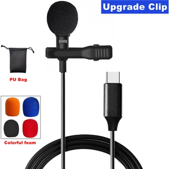 

Mini Pro Audio Microphone Metal Video Mic USB C Type-C For Samsung Huawei Xiaomi Cell Phone 1.5M Wired Microphones Cardioid Mic