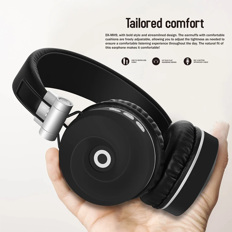 

Headset Bluetooth wireless folding card Foldable mobile sports Earphone Mp3