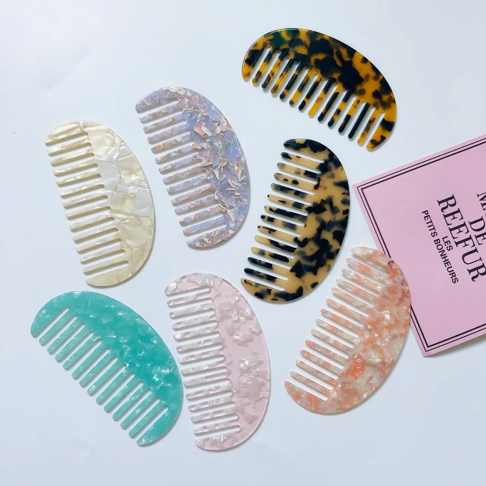 Combs Travel-Accessories Fashion for Women Girls Hairdressing Hair-Cutting-Brush Acetate