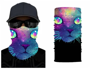 

Magic Headscarf Windproof Mouth Face Mask Cloth Mask Sunscreen Sports Outdoor Washable Fashion Seamless Cat Printed