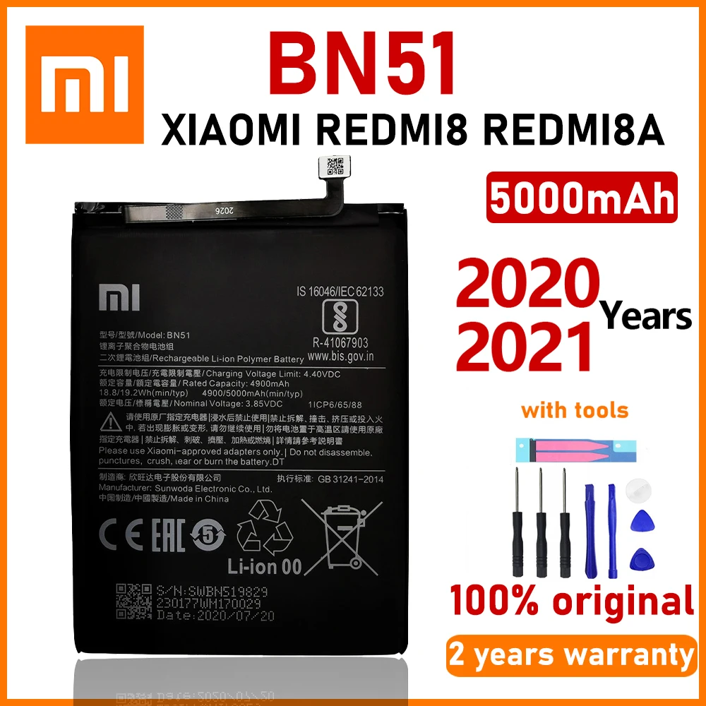 Крепление для спортивной камеры Xiao Mi новый 100% Оригинальный BN51 5000 мАч батарея Xiaomi