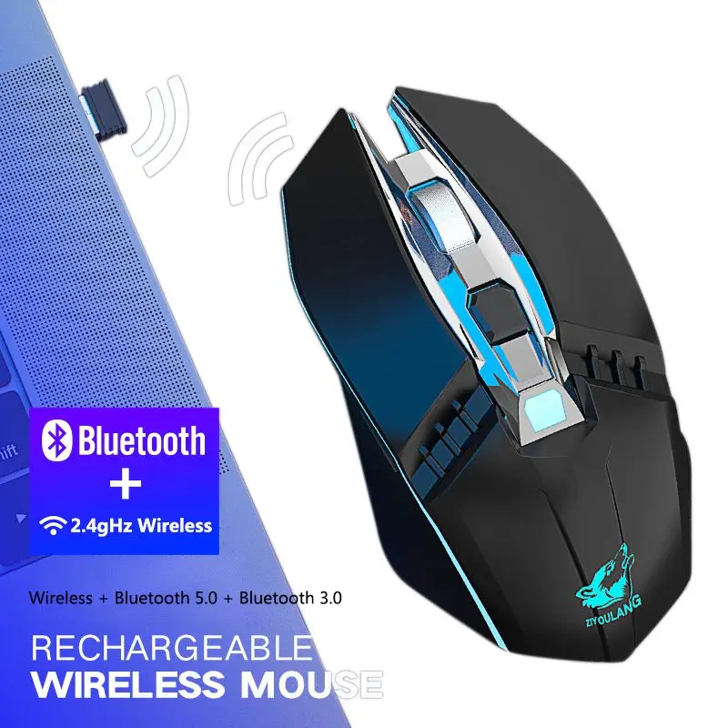 Для X5/Беспроводная игровая мышь, перезаряжаемая батарея 500 мА/ч, беспроводная оптическая мышь с Bluetooth, регулируемые уровни dpi для портативных ПК