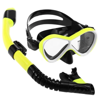 

Kids Professional Swimming Goggles with Dry Snorkel Tube Set Anti-fog Goggles for Scuba Snorkel underwater mask