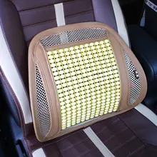 Практичная Автомобильная подушка с деревянными бусинами на талии, летняя, классная, дышащая, Автомобильная подушка с воздушной сеткой, удобная поддержка талии