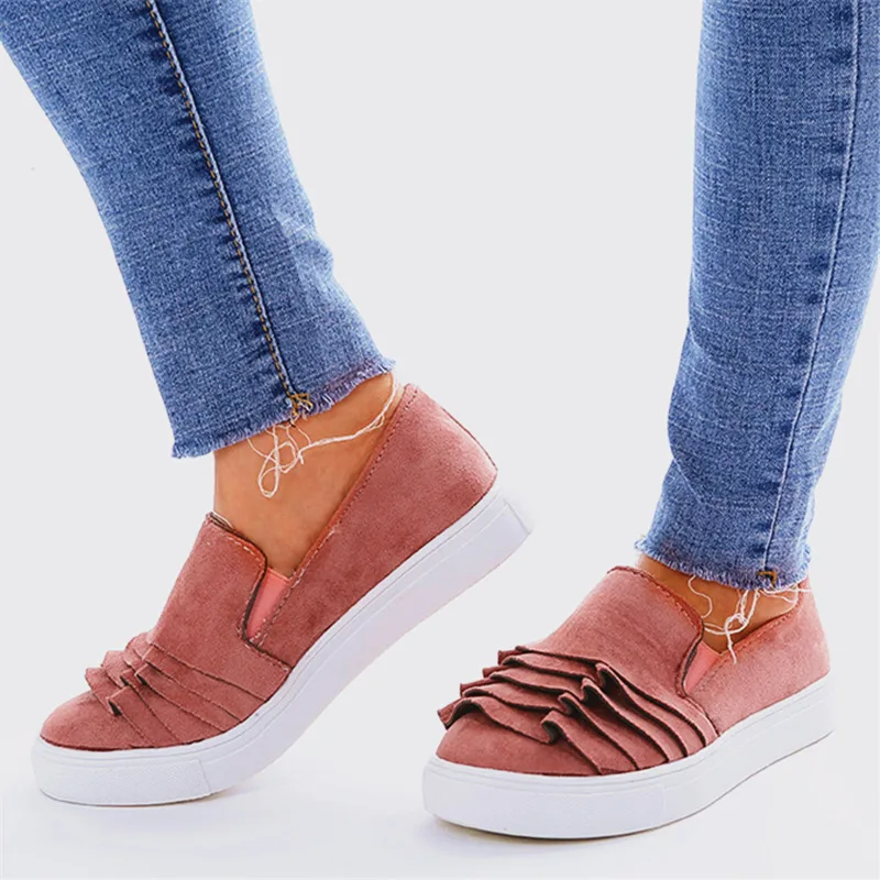 

Large Size Shoes Women's 2019 Spring And Autumn Sports Low-Cut Comfortable Flat Slip-on WOMEN'S Casual Shoes