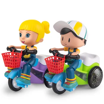 

Simulation Tricycle Funny Toys Plastic Portable Personality Cool Boy with Music Light Electric Toy Child Toys for Children