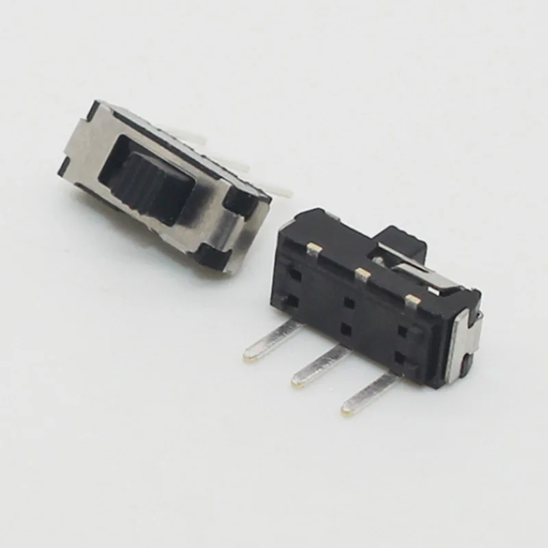 10 stücke einreihige 3 fuß 2 getriebe kippschalter umweltschutz griff 2*2 stecker-in rutsche schalter micro schalter vertikale
