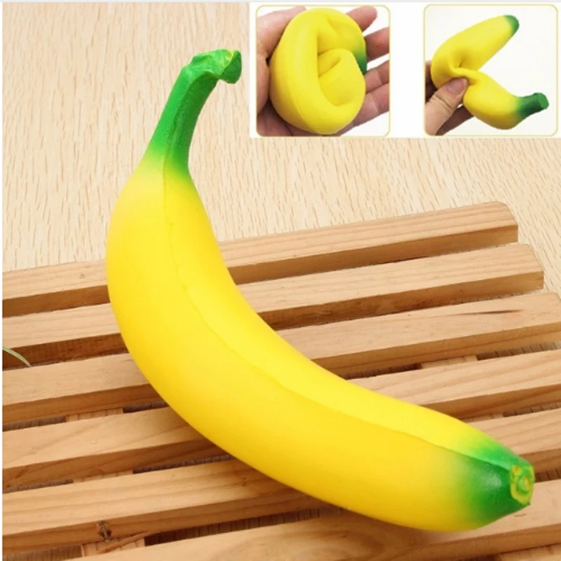 

1Pcs Cute Banana Squishy Super Slow Rising Jumbo Simulation Fruit Phone Fun toys