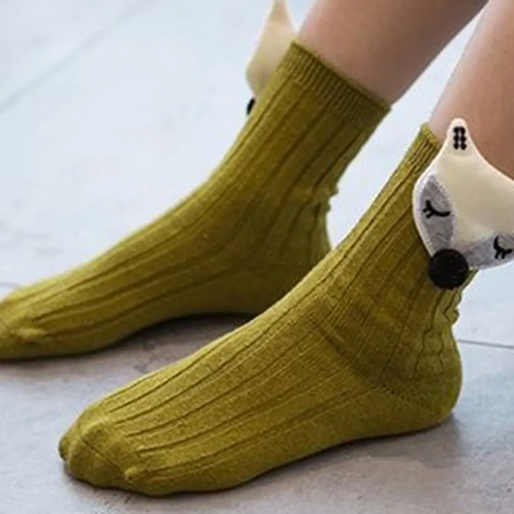 Носки с кукольными персонажами из мультфильмов; Детские хлопковые спортивные белые носки с животными для мальчиков и девочек; Детские теплые носки для катания на коньках; подарок в случайном порядке