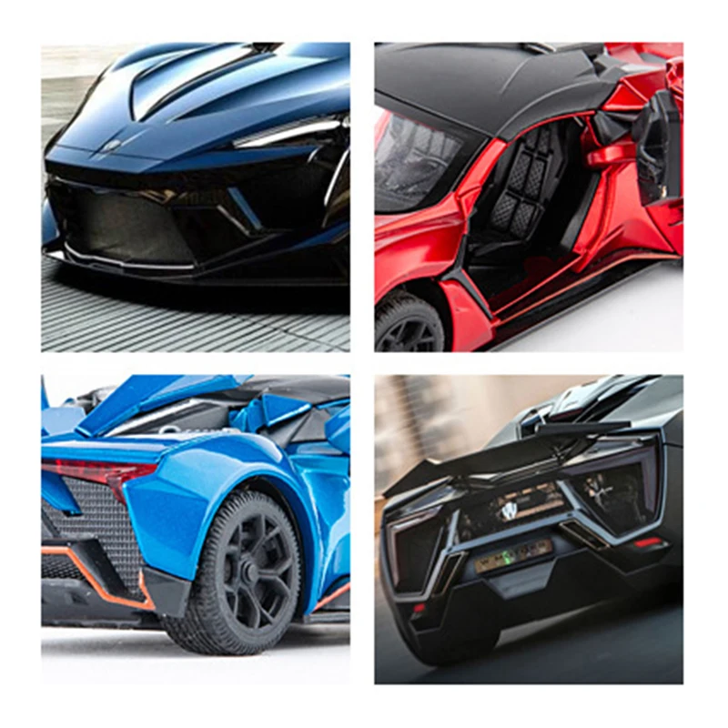 Najtaniej 132 Lykan Hypersport aluminiowy model samochodu Diecasts i pojazdy zabawkowe zabawka metalowy samochód kolekcja zabawki zabawki dla dzieci dla dzieci prezenty dla dzieci