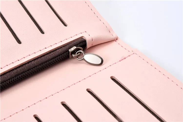 Long Wallet Wristband Women Purses Sequins Zipper Coin Purse Card Holder Wallets Female High Quality Clutch Money Bag PU Leather