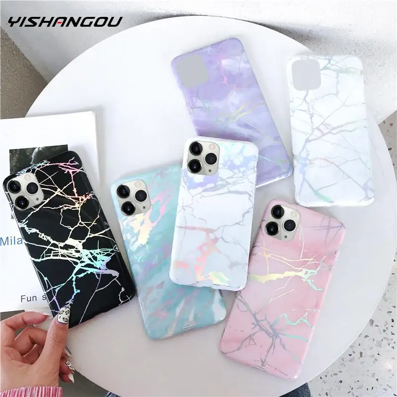 Luxury IMD Silicon Cover Soft Case For iPhone 11 12 Pro Max SE 2020 7 8 6 6s Plus XR X XS MAX Laser Marble Phone Case|Phone Case & Covers| - AliExpress