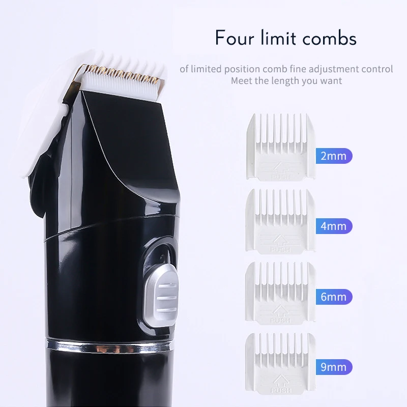 Электрическая машинка для стрижки волос Профессиональный парикмахерский триммер для волос цифровой ЖК-дисплей мужской станок для резки бритья титановое керамическое лезвие 30