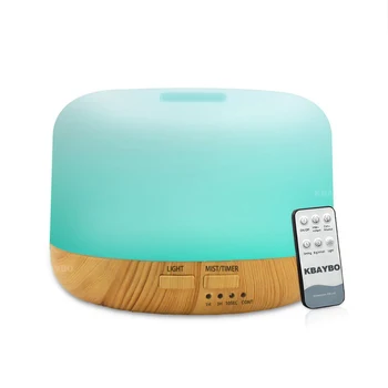 

KBAYBO 550ml Humidifier Remote Control Ultrasonic Aromatherapy Essential Oil Aroma Diffuser With 7 Color LED Lights