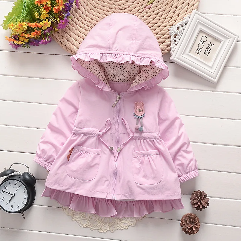 

2019 Spring And Autumn New Style Korean-style Western Style Casual Mid-length Girls' Wind Coat Coat Small CHILDREN'S Autumn GIRL