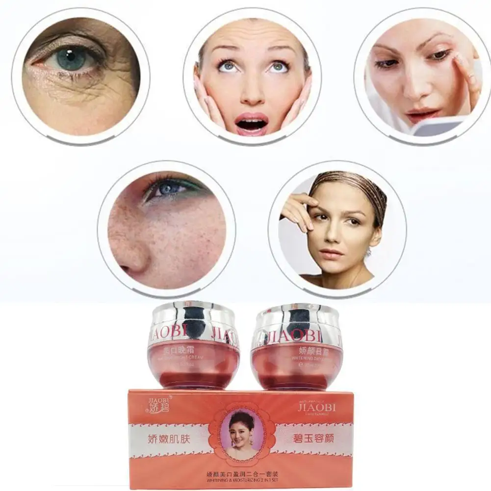 

2 In 1 Whitening Cream Two-piece Suit Moisturizing Cream Care Multi-function Fae Extracts Skin Face Plant Secrum Q0W0