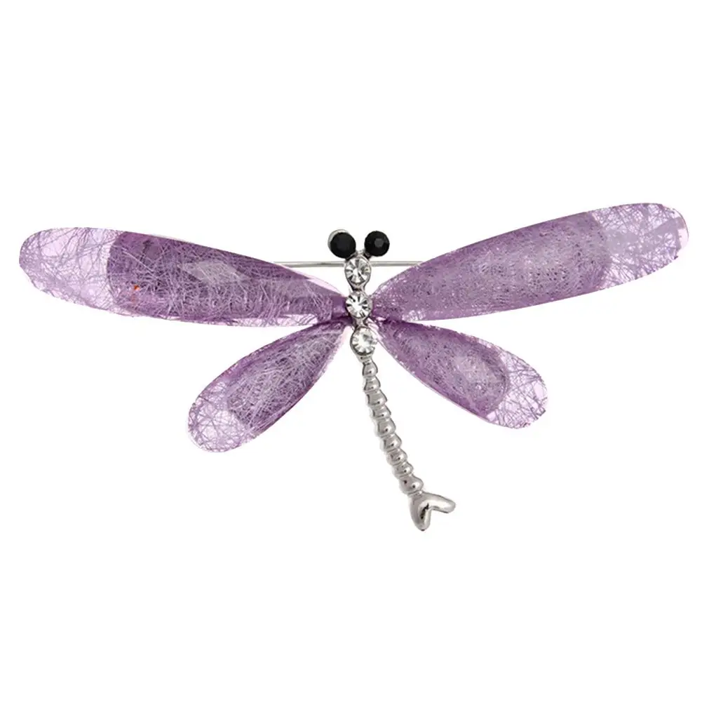 

Vintage Design Women Rhinestone Insect Dragonfly Shape Brooch Pin Animal Breastpin Fashion Dress Coat Accessories Cute Jewelry