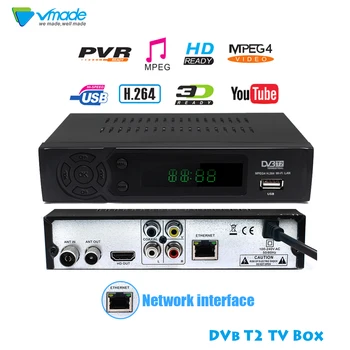 

DVB-T2 Digital TV Tuner Receptor MPEG4 DVB-T H.264 Terrestrial Receiver Standard DVB T2 Built-in Network interface Set top box