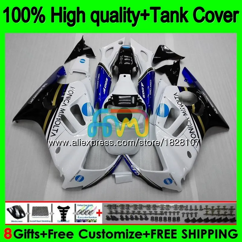CBR600F2 комплект для HONDA CBR 600F2 600 FS F2 91 92 1993 1994 KONICA синий 1BS. 132 CBR600FS CBR600 F2 1991 1992 93 94 Обтекатель+ майка