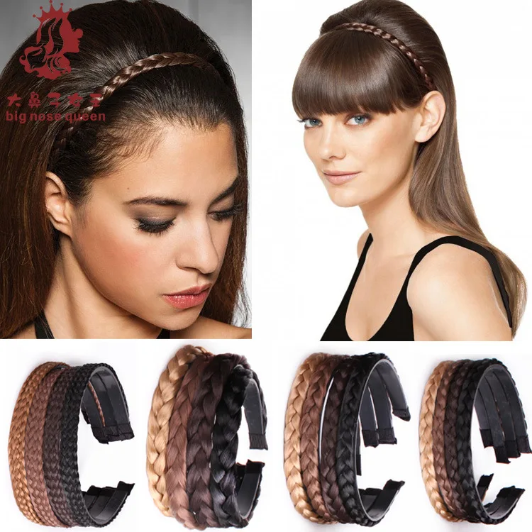 Горячая зубчатая закручивающаяся коса парик обруч для волос модная коса головной убор оголовье плетеная заколка для волос аксессуары для волос
