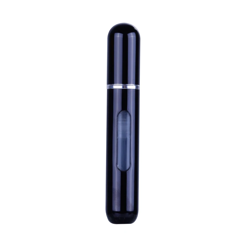 8ml black Мини 5 мл 8 мл многоразовый флакон-спрей для духов Алюминиевый распылитель портативный дорожный косметический контейнер бутылка для духов красочный - Цвет: 8ml black