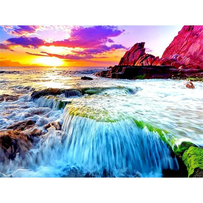 

GATYZTORY DIY Painting By Numbers For Adults Snow Mountain And River Landscape Paints Kits HandPainted DIY Framed For Home Deco