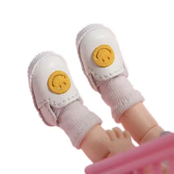 

New Cute Doll Clothes Fashion Black, White Shoes for OB11, Obitsu11, holala, 1/12 BJD Doll Shoes Accessories for Dolls