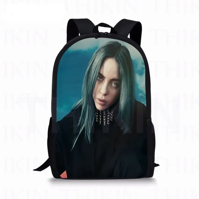 17 дюймов Billie Eilish принт школьные сумки для подростков крутая модная одежда для девочек 3 шт./компл. дети девочки школьные рюкзаки Повседневное Mochilas - Цвет: as pictures