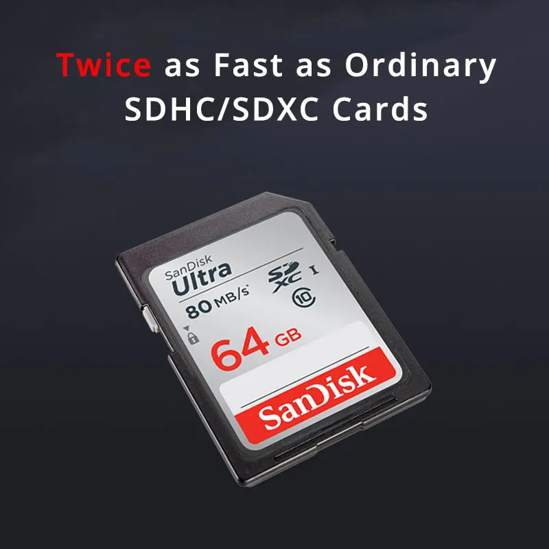 SanDisk Ultra SD карта 64 Гб карта памяти 32 Гб 16 Гб SDHC карта 128 ГБ SDXC UHS-I C10 Full HD Запись для камеры/SLR/планшета 80 МБ/с./с