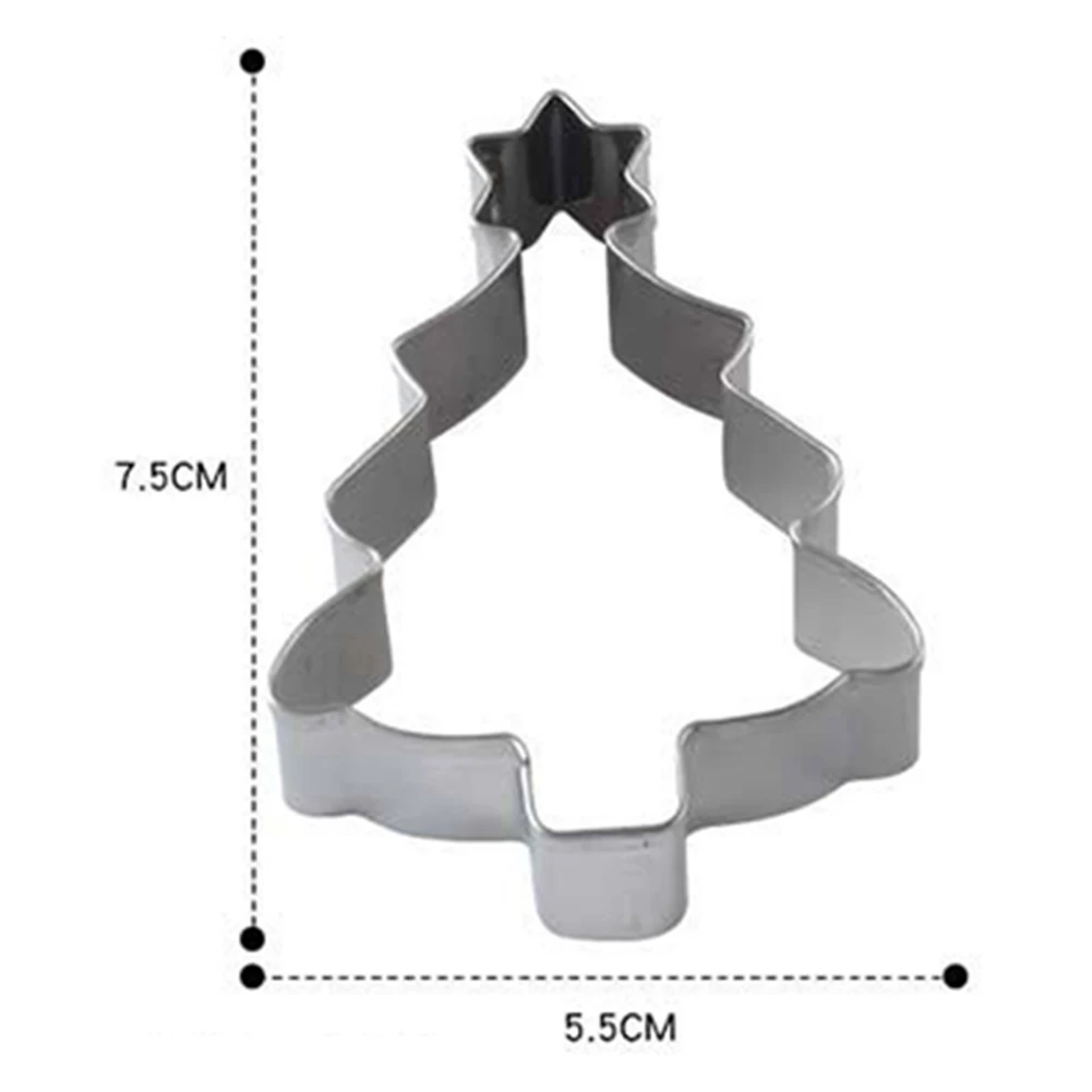 Многоразовые 6 шт. Рождественская елка снеговик лося форма из нержавеющей стали печенье резаки форма помадка вечерние Инструменты для выпечки праздника