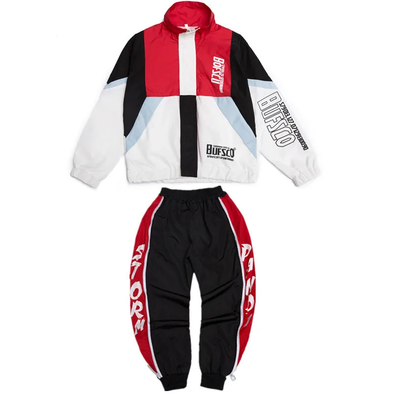 Children Boys New Trend hip-hop Dance Performance Sets For Jazz Dance Print Kids Clothes Halloween Party Clothing (6)