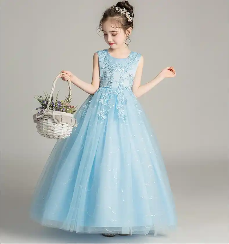 light blue frock dress
