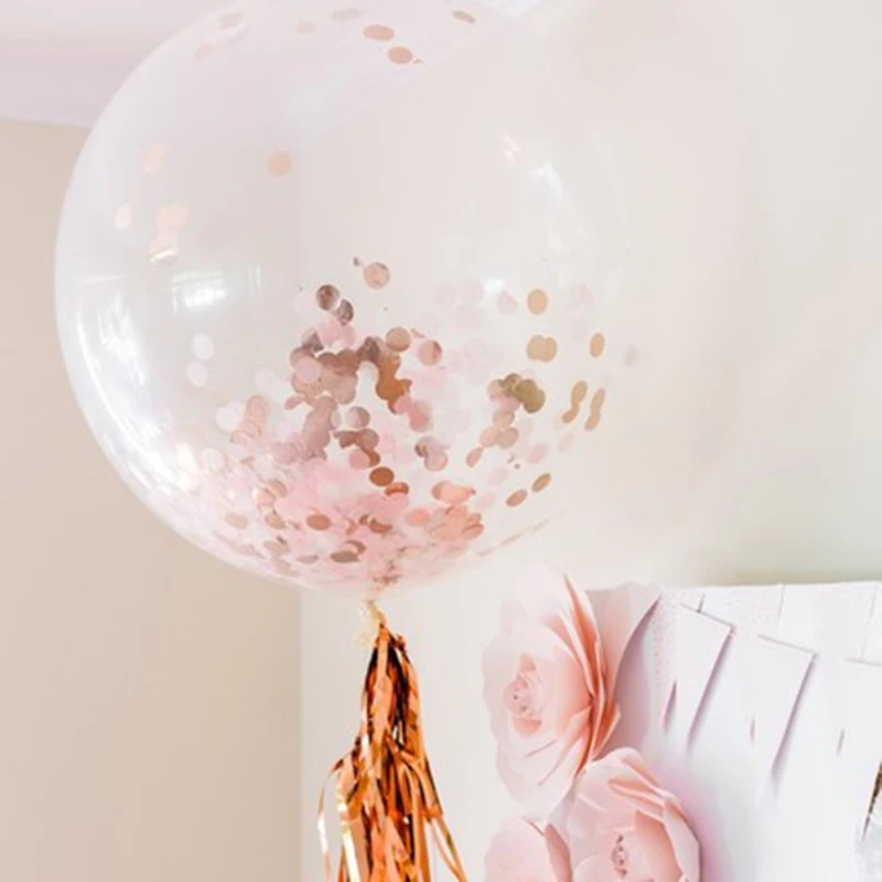 

5Pcs 36'' Clear Large Latex Balloon Wedding Engagement Birthday Party Decor DIY Transparent eye-catching look air helium