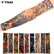 Лидер продаж TSAI 1 шт. Универсальный Поддельные татуировки Эластичный нарукавник спортивный аксессуар шкуры Защита от солнца для езды на велосипеде Кемпинг бег