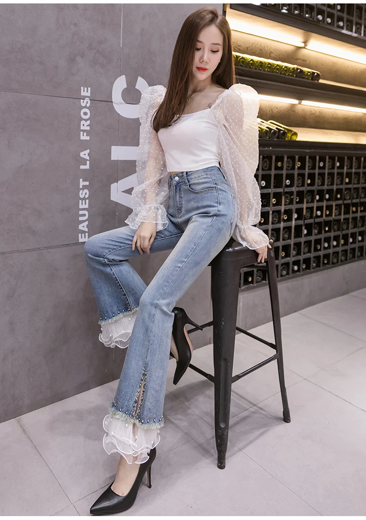 2021 Luxury Beading Stretch Slim Fit 