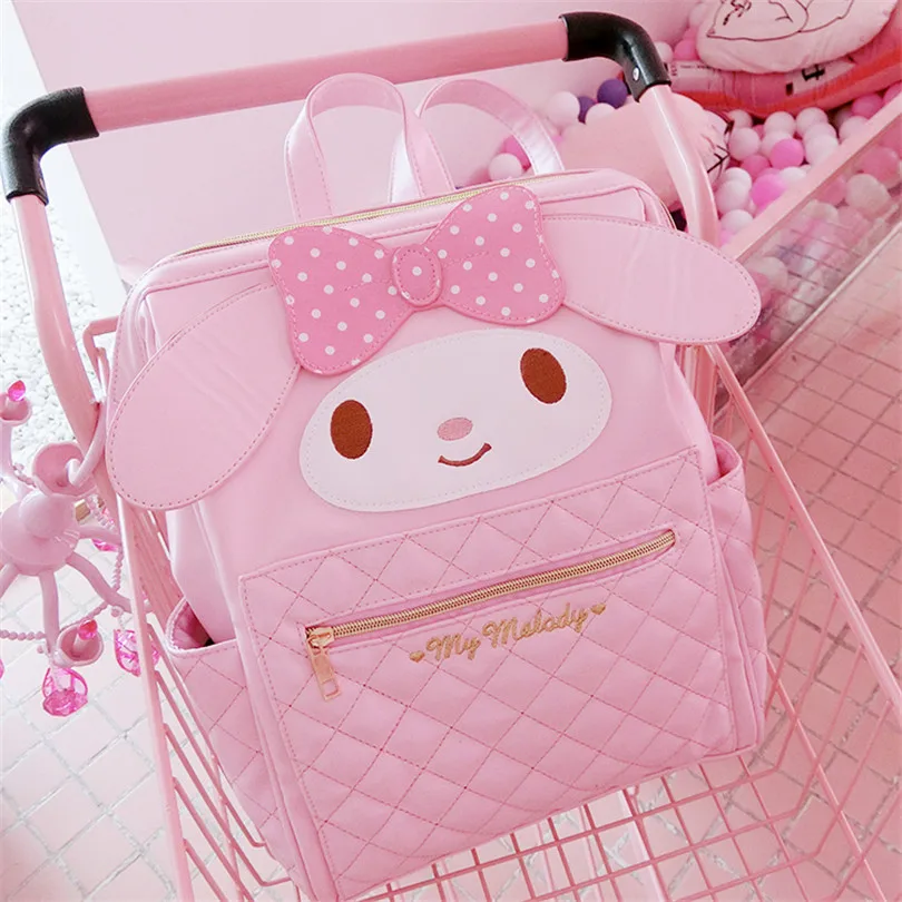 Детский рюкзак HELLO KITTY из искусственной кожи для девочек-подростков, Многофункциональный школьный рюкзак для девочек, Студенческая сумка, подходит для молодых девушек