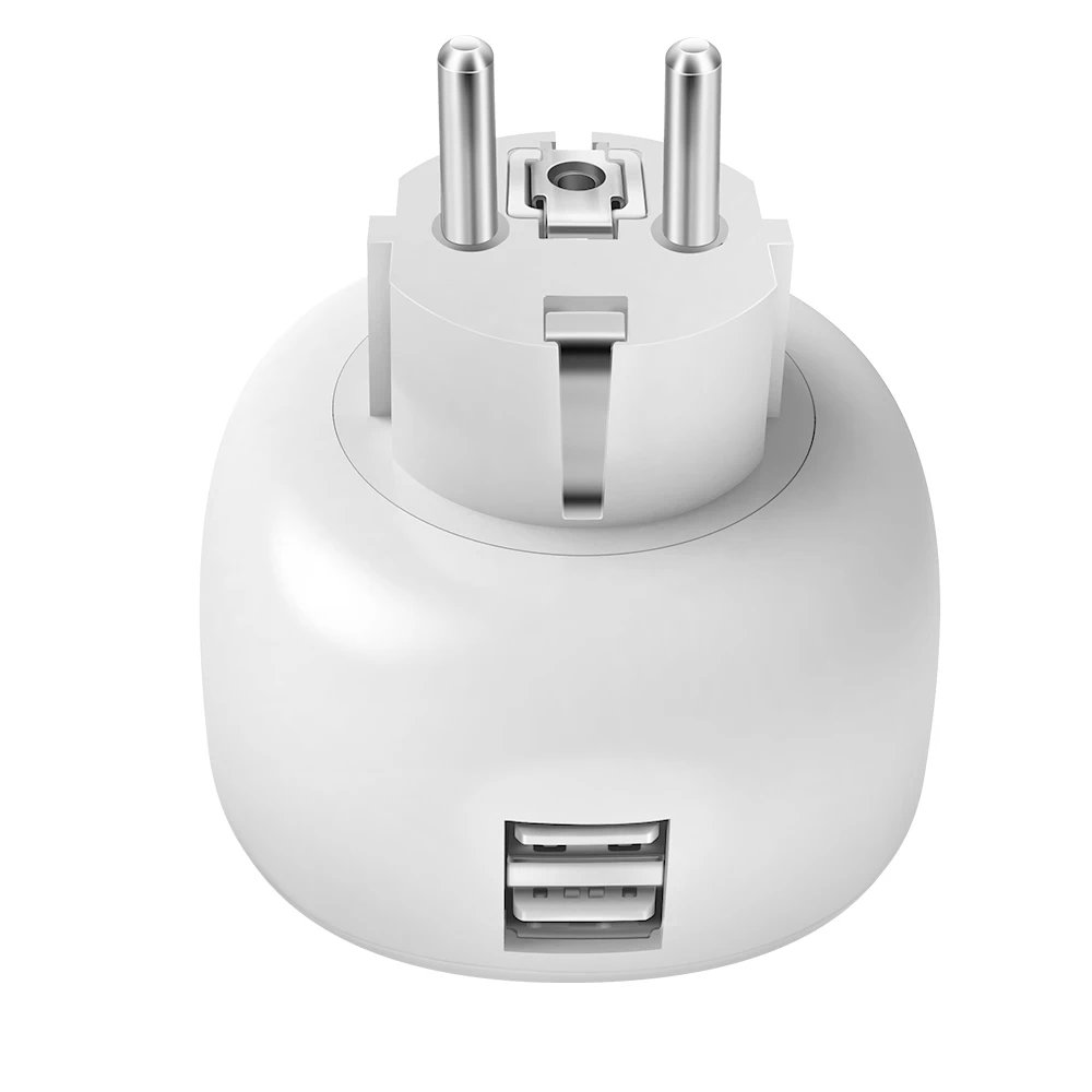 DIGOO DG-SP01 10A Dual для смартфона с usb-портом Wi-Fi розетка с регулируемым светодиодный ночник Совместимость Tuya Smart Life APP Управление ЕС